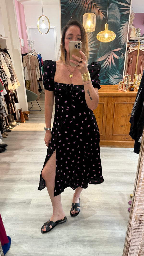 Abito midi floreale