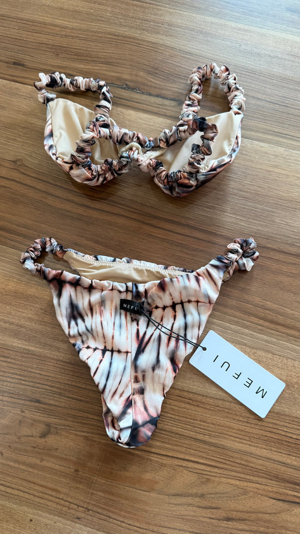 Bikini donna MEFUI triangolo con slip fisso fantasia