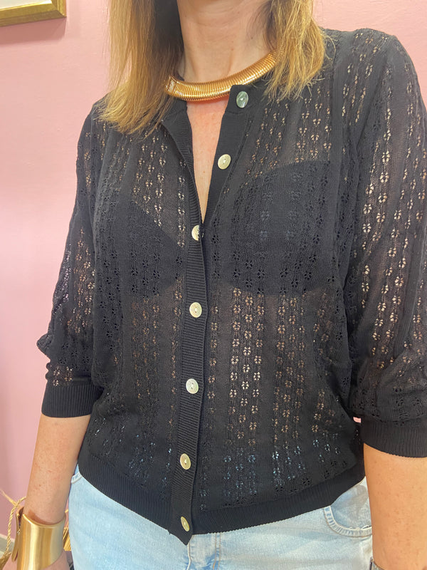 Cardigan traforato ichi