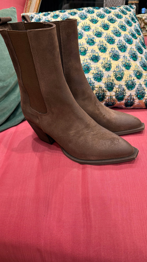 Stivaletto texano pelle marrone Ovye 