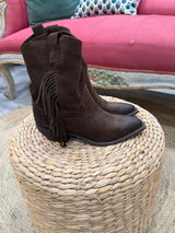 Texano Ovye con frange in camoscio 