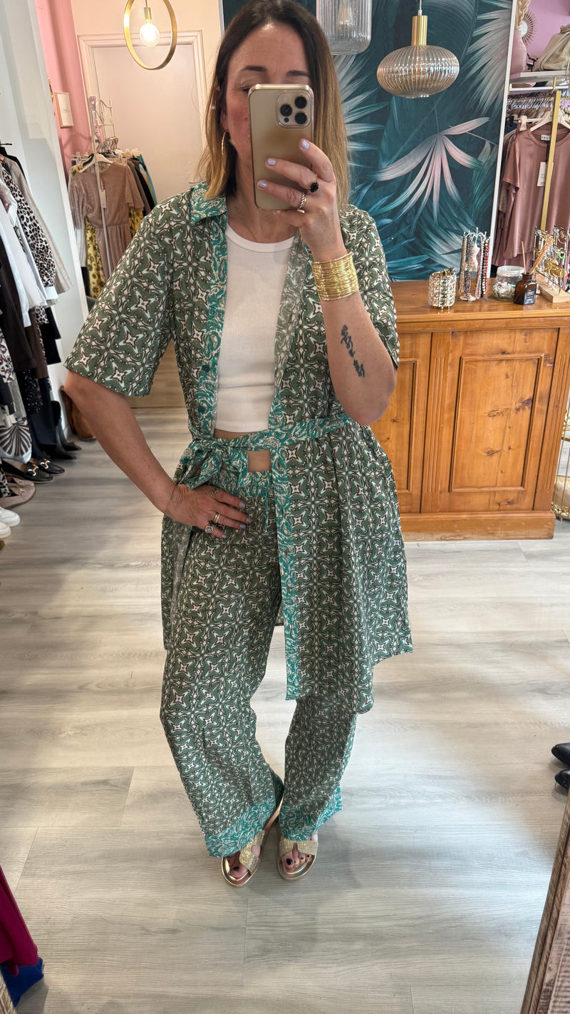 Pantalone leggero fantasia doppia