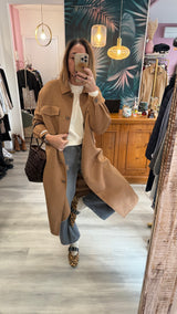Haveone Cappotto in lana con tasche Made in Italy 