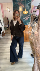 Jeans wide leg semi elasticizzato 