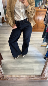 Jeans wide leg colore Denim blu scuro 