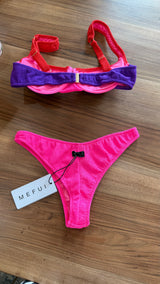Bikini donna MEFUI reggiseno con ferretto e slip americano fisso