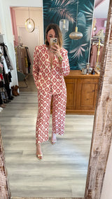 Pantalone fantasia bottone