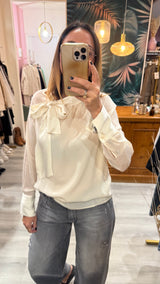 Camicia fiocco Haveone in viscosa 