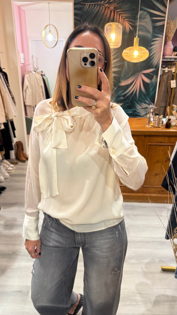 Camicia fiocco Haveone in viscosa 