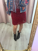 Haveone - gonna pareo pizzo di velluto bordeaux Nomad