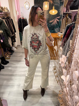Haveone - t-shirt cotone stampa cuore sacro