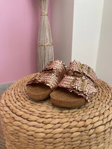 Ciabatta pelle intrecciata pelle Ovye