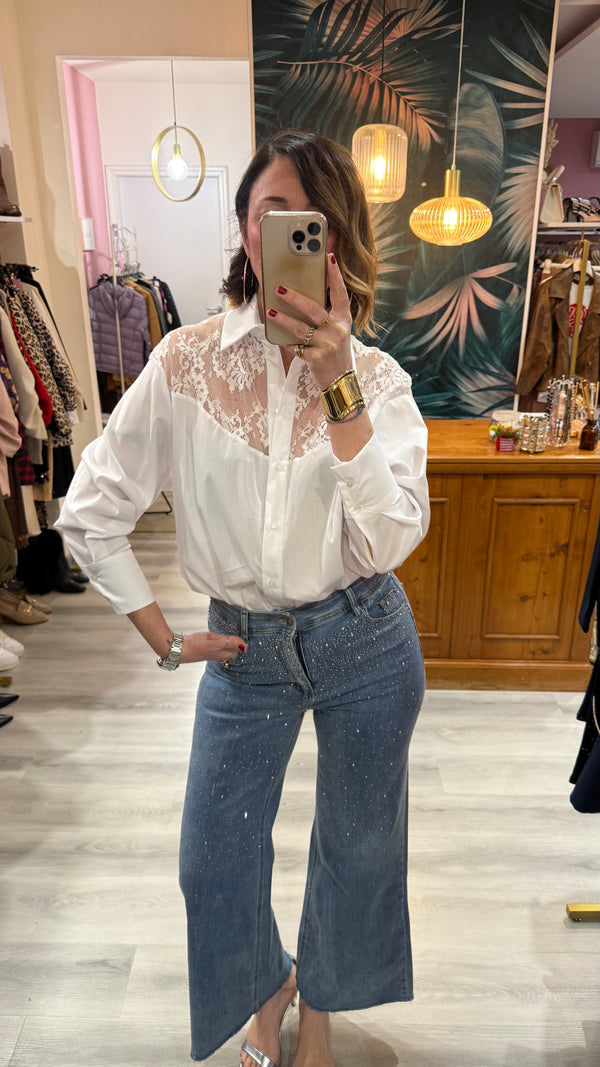 Camicia inserti pizzo Haveone
