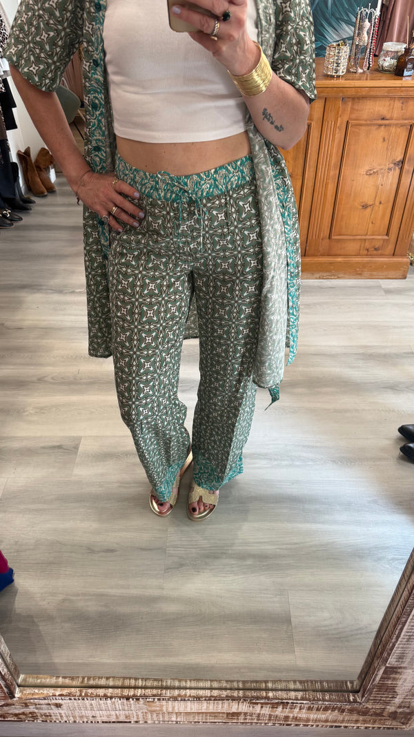 Pantalone leggero fantasia doppia