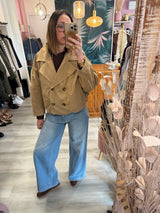 Haveone - trench  modello bomber in tessuto