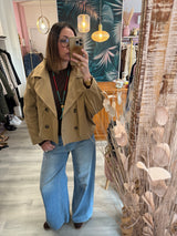 Haveone - trench  modello bomber in tessuto