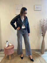 Jeans palazzo grigio Poisette