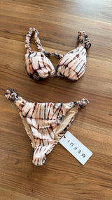 Bikini donna MEFUI triangolo con slip fisso fantasia