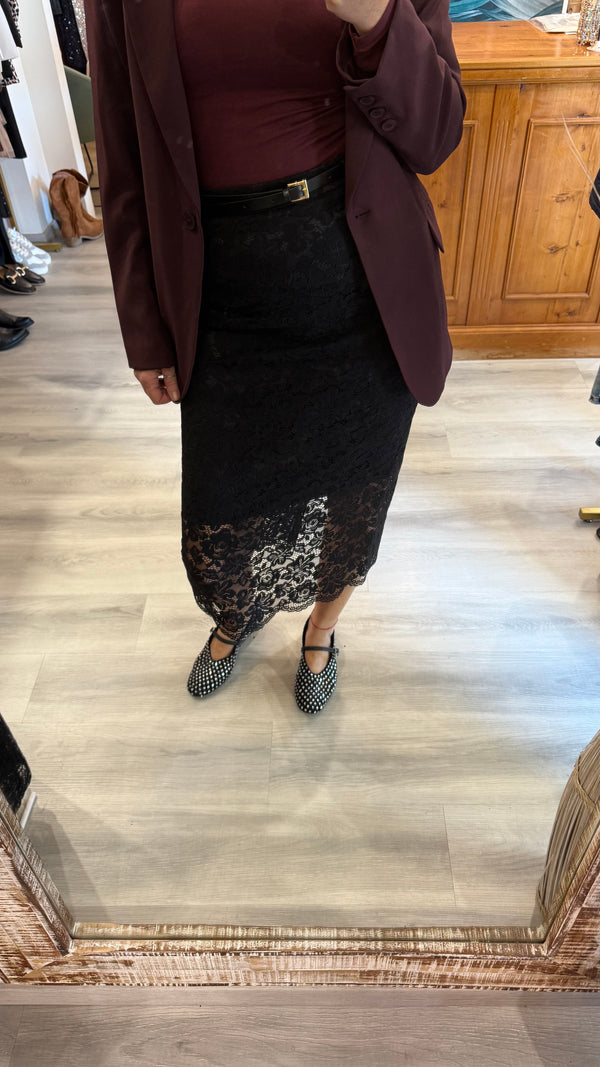 Gonna Midi in pizzo Imperial 