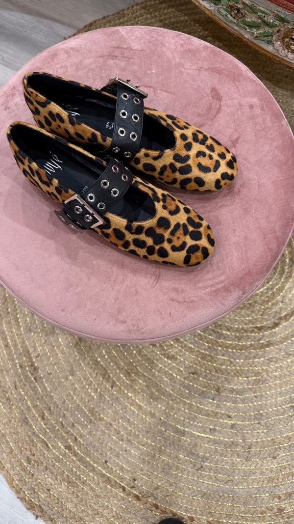 Ballerina leopardata con fibbia Ovye
