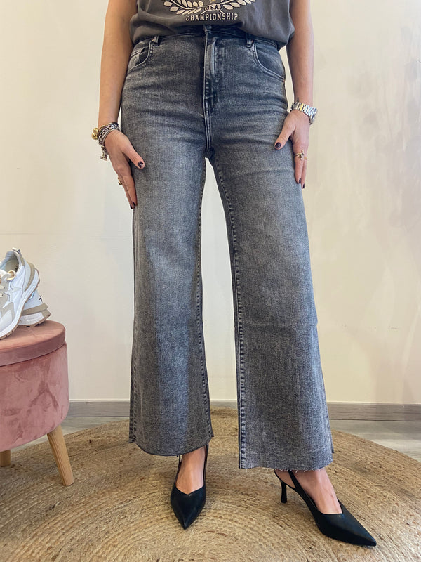 Jeans palazzo grigio Poisette
