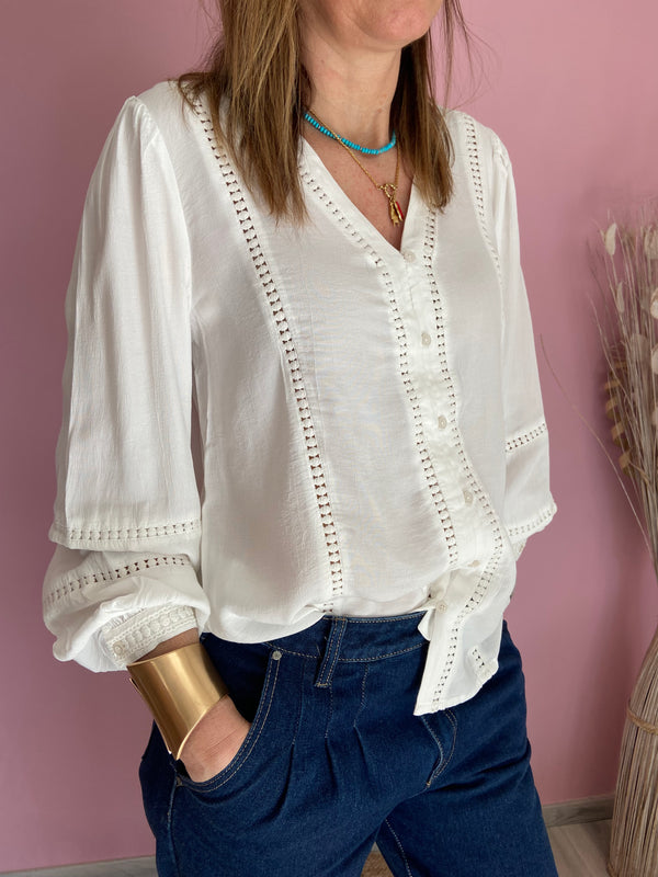 Blusa ricamo traforato Byoung