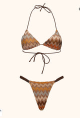 Mefui - Bikini donna triangolo con slip fisso multicolor