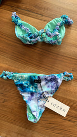 Bikini donna MEFUI triangolo con slip fisso fantasia