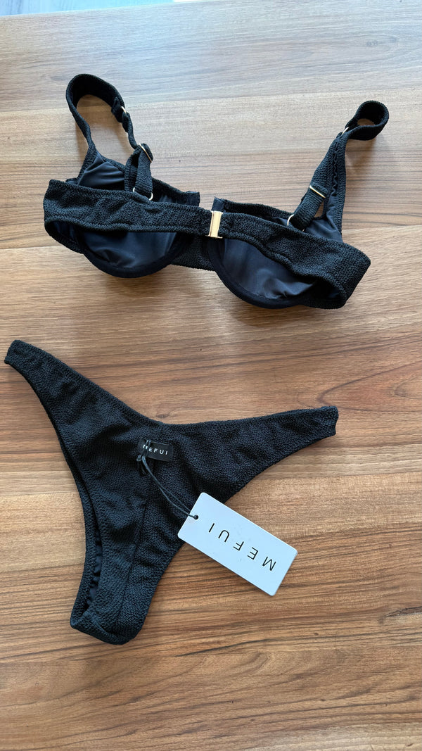 Bikini donna MEFUI reggiseno con ferretto e slip americano fisso