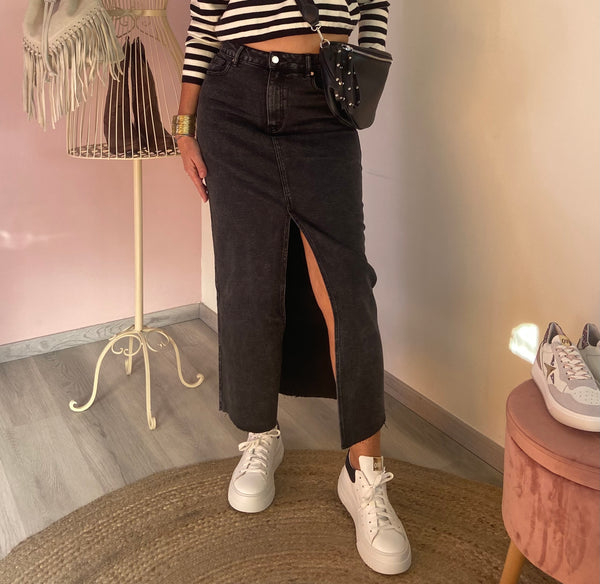 Gonna jeans spacco Poisette