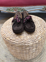 Ovye - scarpa barca con frange in camoscio