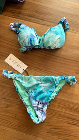 Bikini donna MEFUI triangolo con slip fisso fantasia