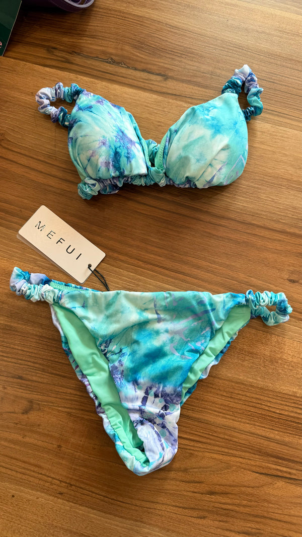 Bikini donna MEFUI triangolo con slip fisso fantasia