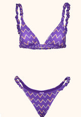 Mefui - Bikini donna triangolo con slip fisso arricciato