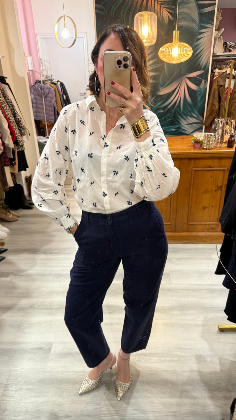 Camicia ricamo cotone