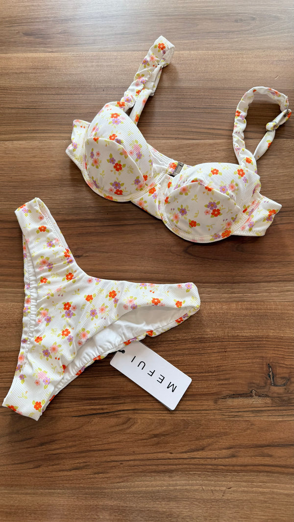 Bikini donna MEFUI reggiseno con ferretto e slip americano fisso