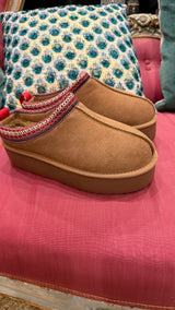 Ovye- ciabatta platform con pelo da donna