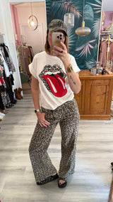 T-shirt stampa e strass