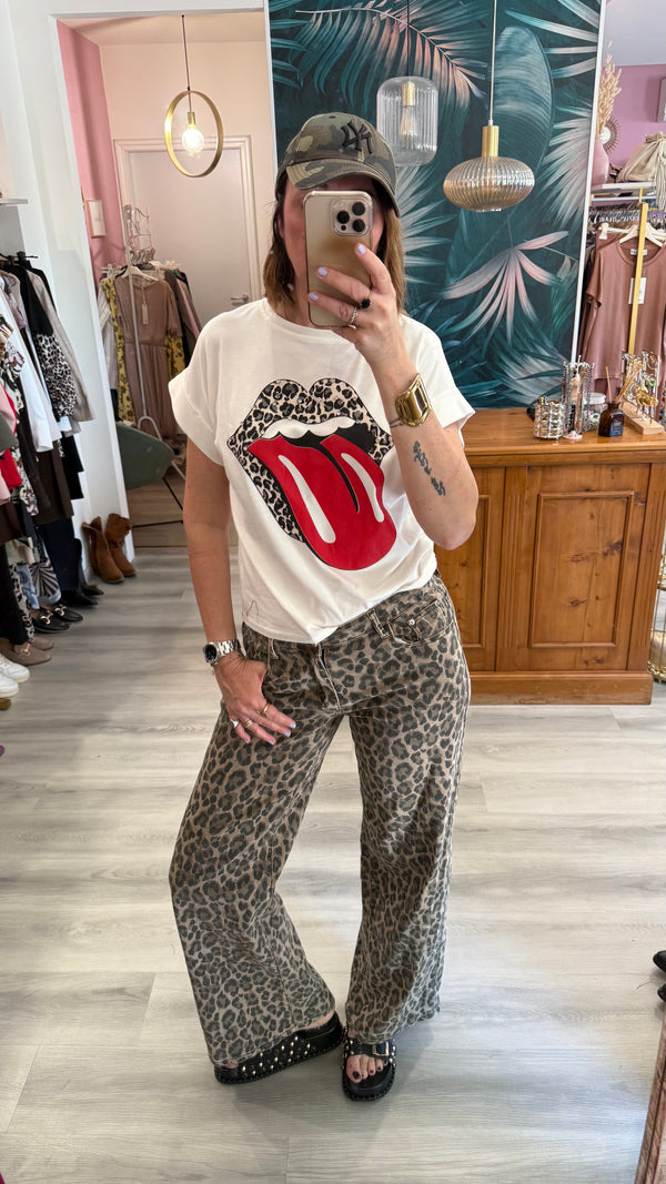 T-shirt stampa e strass