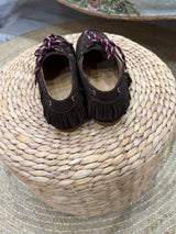 Ovye - scarpa barca con frange in camoscio
