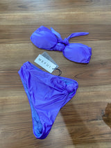 Bikini fascia e nodo a vita alta