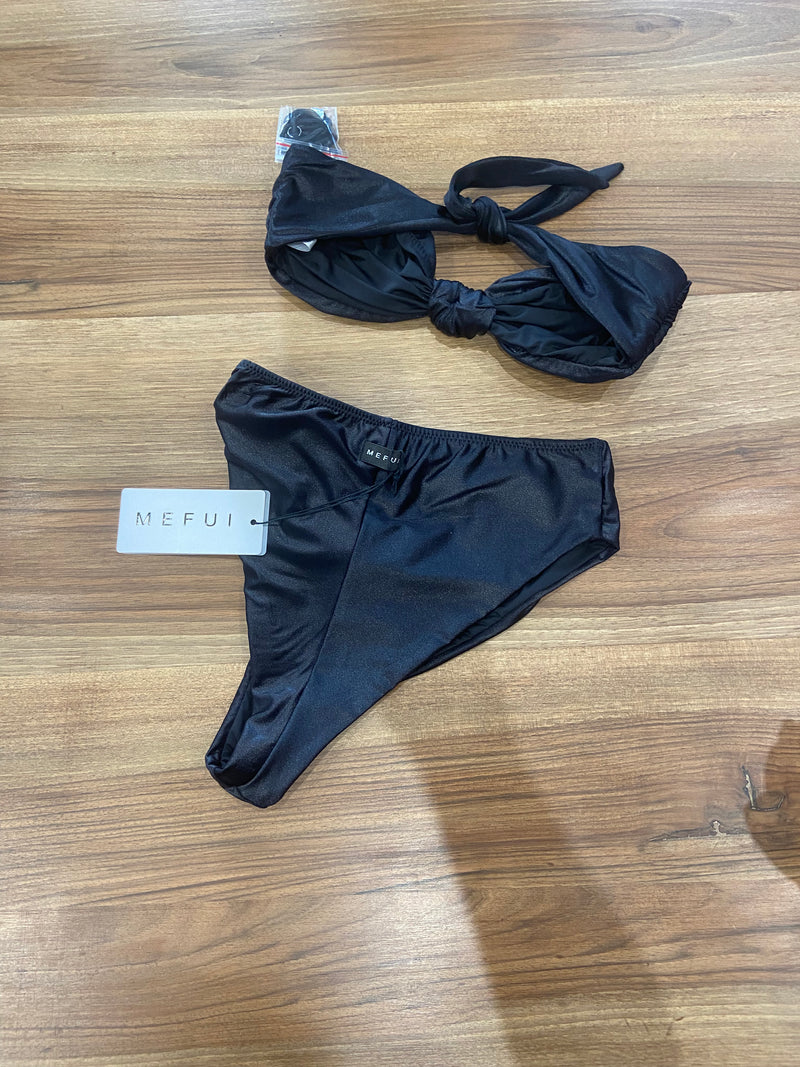 Bikini fascia e nodo a vita alta