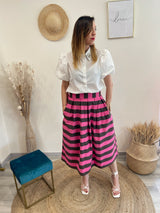 Camicia manica a sbuffo e strass POISETTE