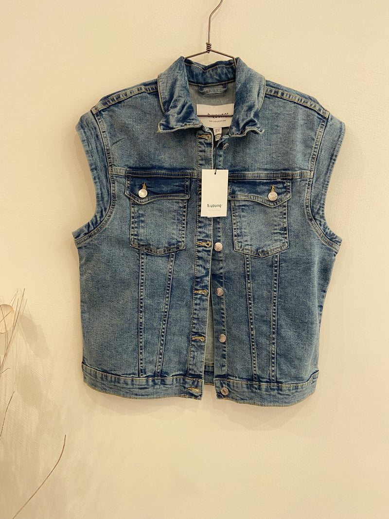 Gilet di Jeans Smanicato Byoung Poisette