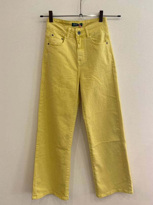 Jeans palazzo giallo Poisette