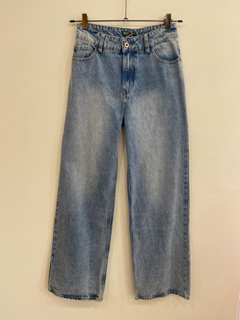 Jeans a palazzo vita alta Poisette