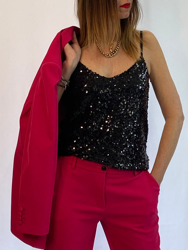 Top paillettes Poisette