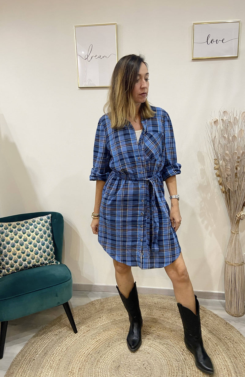 Abito camicia quadro