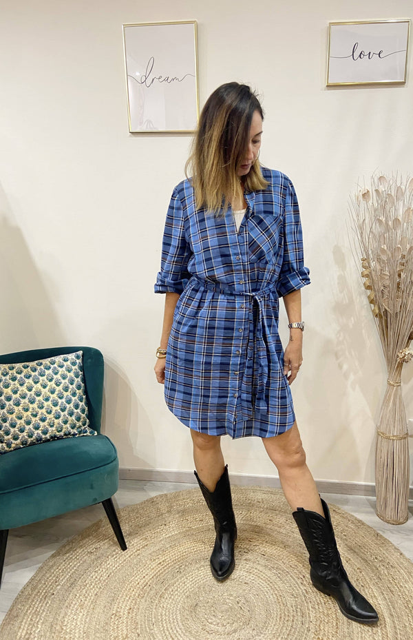 Abito camicia quadro