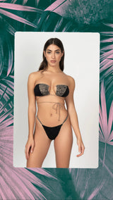 Bikini fascia leopardato geometrico